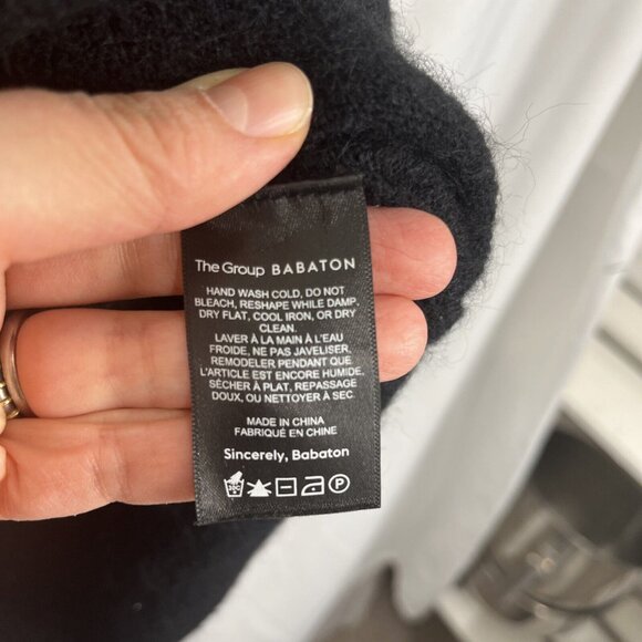 Aritzia The Group Babaton Black Alpaca-Blend Black Sweater Womens Size XXS - Picture 4 of 10